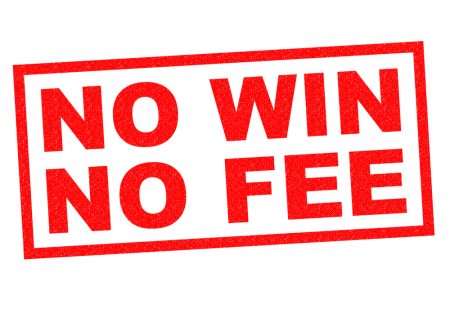 No Win No Fee red sign.