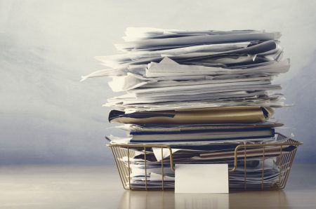 Stack of PPI paperwork